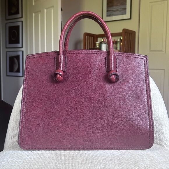 Fossil Burgundy Skylar Handbag with FREE wallet! - Picture 1 of 9